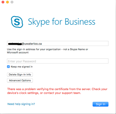 certificate requirements for skype for business